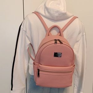 Pink Leather Backpack